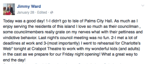 Jimmy complaining on FB