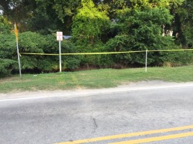 Marina street without crime tape